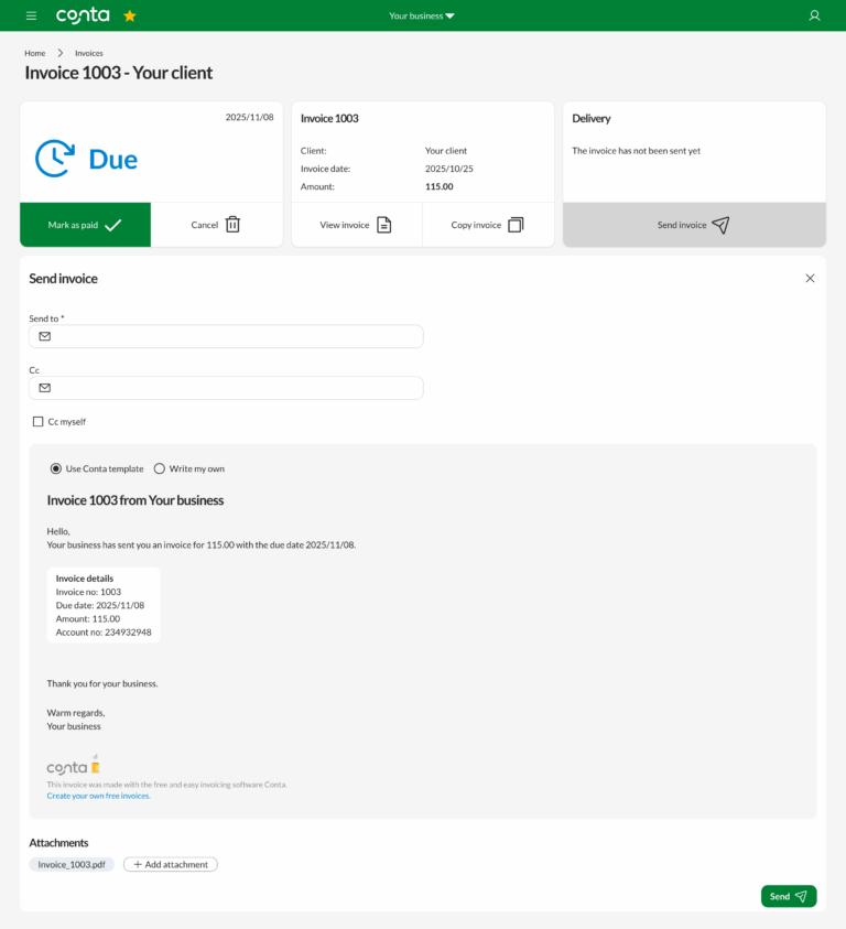 Invoice multiple clients | Conta Help Center